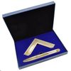 Personalised Engraved Masonic Freemason Square & Compass Gold Gift Set Presented in a Box