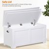 39.4'' Large Toy Box Storage Organizer Cabinet Bed End Bench with Safty Hinge