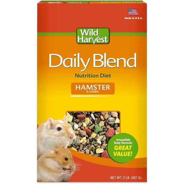 Wild Harvest E137596 Daily Blend P-83138 32 OZ, Premium Hamster/Gerbil Food, 2 P