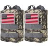 IronSeals 2 Pack Tactical Molle EDC Pouch Multi-Purpose Compact Pack Water-Resistant Utility Pouch with Flag Patch