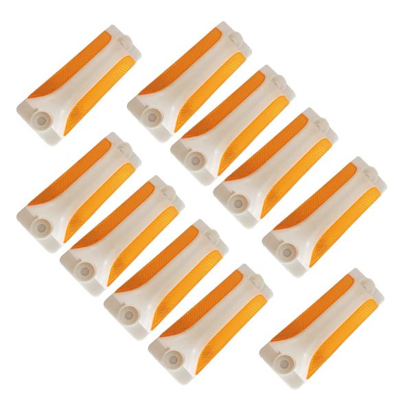 SUNNY Road Reflector Set of 10 Road Tacks Reflectors Double Sided Reflector Curb Saffron Eye Guidance Reflector Improves Night Visibility Yellow