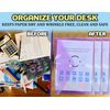 JMS we create smile A4 Translucent Stud Wallet (30 Pcs) Plastic Popper Document Wallets Waterproof, Clear Transparent Folder – Plastic Popper Wallet with Button Closure (Purple)