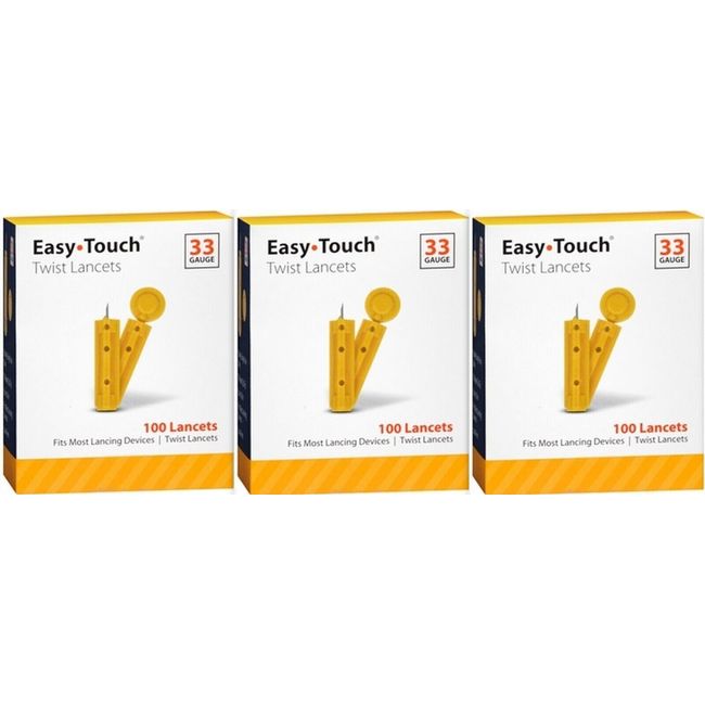 Easy Touch Twist Lancets 33 Gauge 100ct / box ( 3 pack )