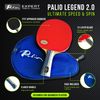 Palio Legend 2.0 Table Tennis Bat & Case - ITTF Approved - Flared - Advanced Ping Pong, Racket, Paddle