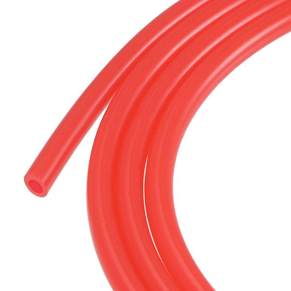 uxcell Silicone Tube Hose 0.08 inch (2 mm) Inner Diameter 0.16 inch (4 mm) Outer Diameter High Temperature Water Hose for Air Tube 2.5 M Red