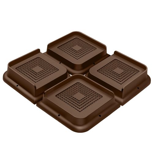 ANNKUT Bed Risers 1 Inch Heavy Duty, Furniture Risers for Bed Desk Table Sofa Couch,Oversized Bed Lifts Risers,Support up to 5000 Lbs(4 Pack Brown)
