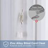Aieve Cleat Hooks, Zinc Alloy Blind Cord Cleats Blind Cord Hooks with Screws for Roman Shade Curtains Sun Shades Ropes (10 Pack)