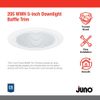 Juno Lighting 205W-WH 5-Inch Recessed Light, Downlight Baffle, White with White Trim