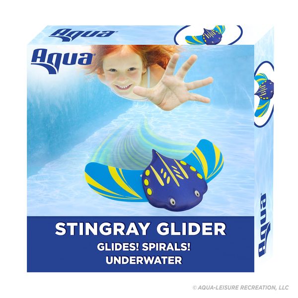 Aqua Stingray Underwater Glider, Swimming Pool Toy, Self-Propelled, Adjustable Fins, Travels up to 60 Feet, Dive and Retrieve Pool Toy