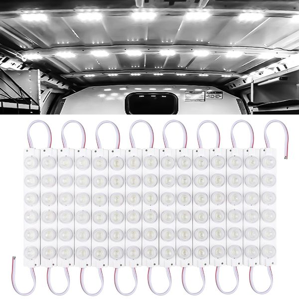Linkstyle 12V 90 LEDs Van Innenbeleuchtung, Superhelle Deckenlampe, für Van RV Trailer Boot Bus (15 Module, Weiß)