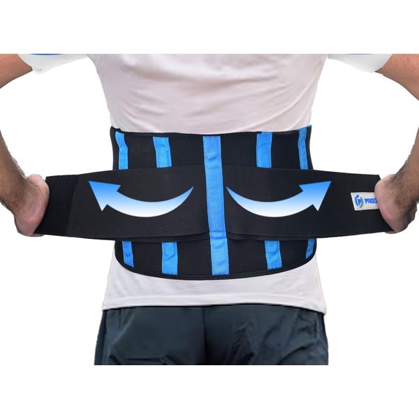 PRODAZON Back Support Belt for Men and Women, Lumbar Support Belt for Lower Back Pain Relief, Sciatica Pain Relief, Adjustable Back Brace, Durable and Breathable Design (Blue,Small)