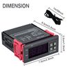 COVVY STC-1000 Digital Temperature Controller Centigrade Thermostat AC 110-220V Heating Cooling Controller/w 3ft NTC Sensor Probe