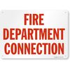 SmartSign "Fire Department Connection" Sign | 10" x 14" Plastic