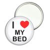 I Love My Bed - 77mm Round Compact Mirror