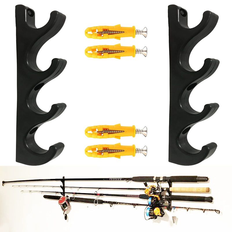 Horizontal Rod Rack for Fishing Rod Wall Rack Storage Fishing Pole ...