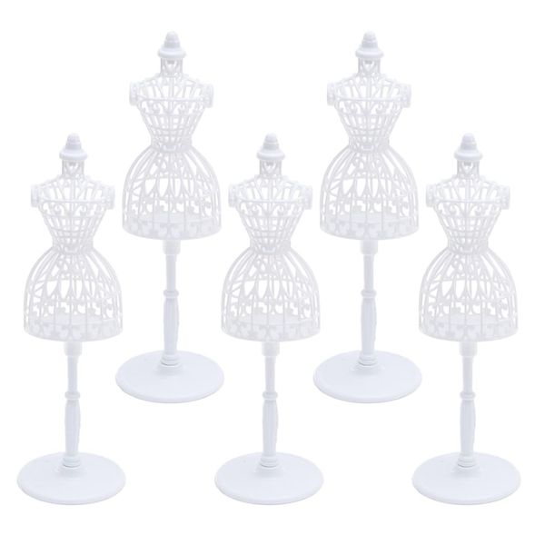 12pcs Mannequin Dress Stand Jewelry Hanger Girls Dress Form Mannequin Dress Maker Girl Clothes Doll Dress Stand Costumes Toys for Girl Hangers Girl Toys Clothing Support Mini