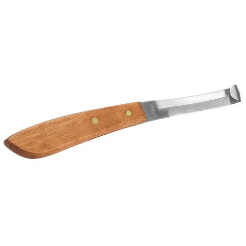 Weaver Leather Double Edge Hoof Knife with Wooden Handle, Brown, 8 1/8