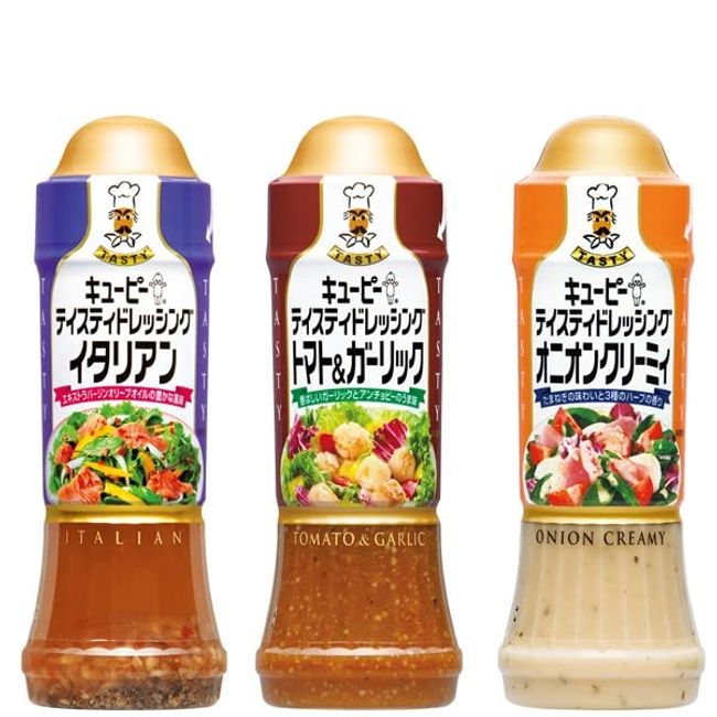 Kewpie Taste Dressing (Onion, Creamy, Tomato & Garlic, Italian), Assorted, Set Contents may change depending on the season (Purchase Set)