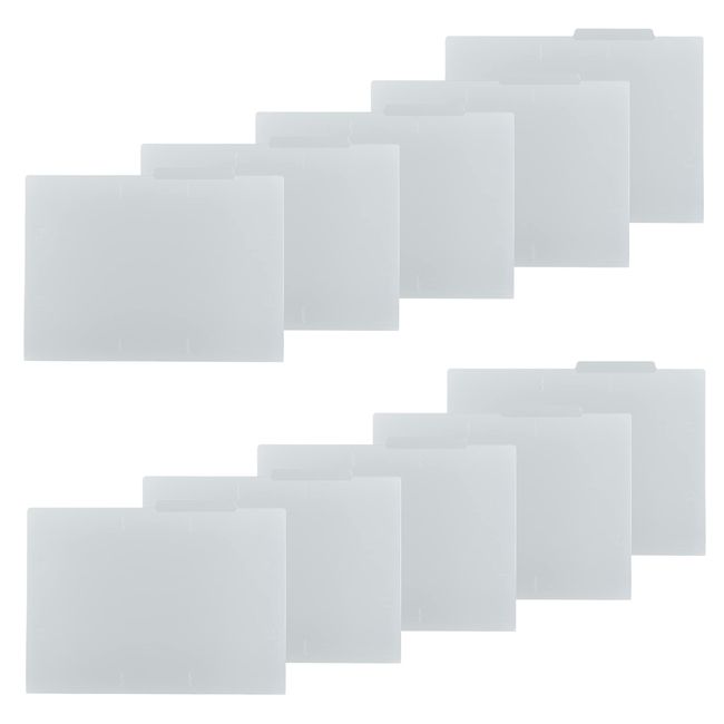 Kokuyo AMA4-IFP-10T Individual Folders, PP, A4, Set of 10, Translucent Clear