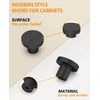 Amerdeco 10 Pack Matte Black Cabinet Knobs Single Hole Cabinet Pulls 1.2 Inch Diameter Round Drawer Knobs and Pulls for Bathroom Cabinets AM025