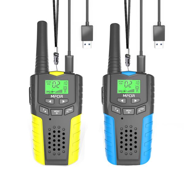 Walkie Talkies for Kids Rechargeable 2 Pack,3 Miles Long Range 22 Channels 2 Way Radio Mini Kid Wakey takey,Birthday Toys Gifts for Boys Girls Age 3-12 Year Old