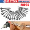 20Pcs Diamond Burr Bits Drill Set Rotary Multi Tool Accessories Kits For Dremel*