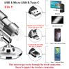 USB Microscope Camera 40X to 1000X, Cainda Digital Microscope with Metal Stand & Carrying Case, Compatible with Android Windows Linux Mac, Portable Microscope Camera for Kids Students Adults (Gray)