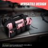 DNA Motoring 44Pcs Level Claw Hammer Long Nose Plier Bits Hand Tools Set Pink