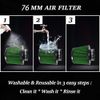 3" 76mm Green Inlet High Flow Cold Air Intake Dry Filter Round Cone Replacement