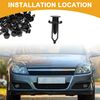 Partuto 30 Pcs Universal Plastic Rivet - Plastic Black