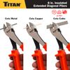 Titan 73348 8-Inch VDE Insulated Diagonal Pliers