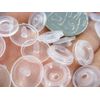 50Sets T5 1.2cm Clear Plastic Resin Snaps Button Fasteners Press Stud Poppers