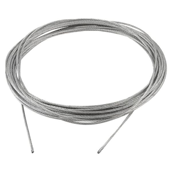 sourcingmap Grinding Machine Grinder 10m x 2mm Stainless Steel Wire Rope Cable Gray