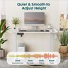 24x40 Inches Standing Desk Adjustable Height with Cable Management White