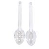 Clear Plastic Serving Utensil Set, 1 Each Slotted Spoon and One Solid Spoon