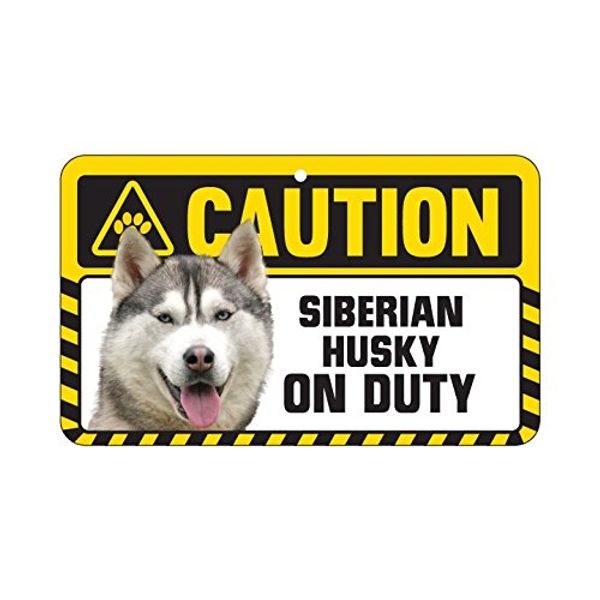 Caution Sign - Siberian Husky