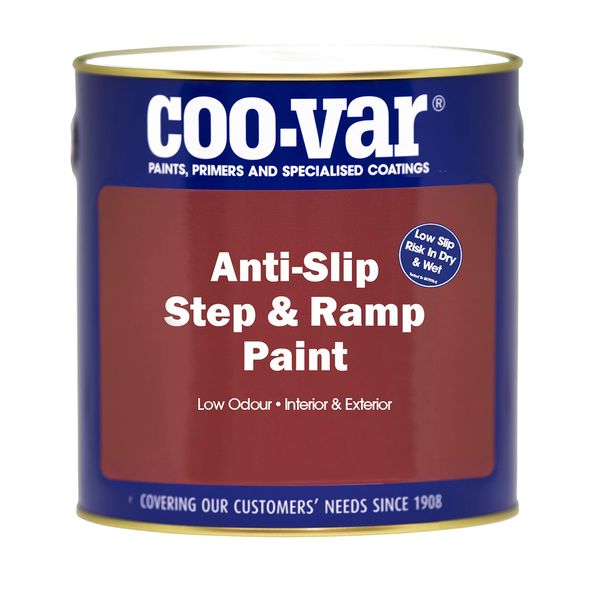 Coo-Var Anti-Slip Step and Ramp Paint. Comes with PSP Touch- up Brush. (1L,Black)