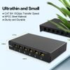 Enmane 6 Port Patch Panel 0.5U CAT6A Keystone Patch Panel Shielded for Desk Mount Home Ethernet Termination Box (EM-0.5U CAT6A)