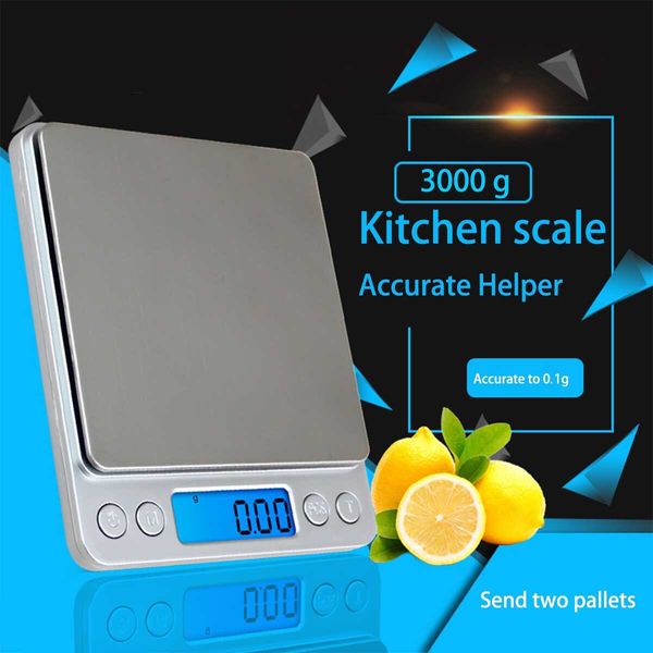 3000g/0.1g Jewelry gram scales Precision scale LCD mini Kitchen Scale