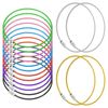 [PATIKIL] 3.9" Length Wire Keychain Cable 16pcs Stainless Steel Key Ring Loop, Multicolor