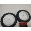 2pc Pair: 7" SEMI SOLID HARD RUBBER REPLACEMENT TIRE WHEEL MOWER,CART, Flat-Free
