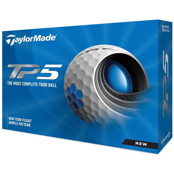 TaylorMade TM21 TP5 Golf Balls 12 Ball Pack White