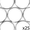 25x Large 32mm Silver Split Ring Pack - Set of Keyring/Key Holder Loops