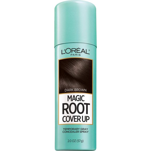 L'Oreal Paris Root Cover Up Temporary Gray Concealer Spray, Dark Brown 2 oz (Pack of 3)