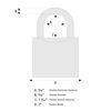 ABUS 158/50 C 50mm Body Zinc Front 4-Dial Resettable Combination Padlock