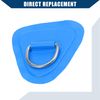 Hihaha D Ring Patch PVC Triangle Shape Blue for Kayak Stainless Steel/4pcs