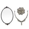 Tabletop Mirror, Cosmetic Mirror, Cosmetic Mirror, Elegant Antique for Women (Bronze Trumpet)