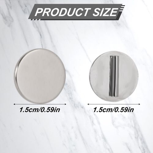 5pcs Mini Pin Brooch Converter, Metal Magnetic Brooch Converter Almost Invisible Brooch Converter Harm Free Cloth Fits for Thin Fabric (Silver)