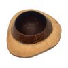 VIE Coconut Bowl Natural Round with Outer Shell Large 22-25 cm Outer Diameter
