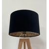 Black Velvet Leopard Print Drum Lampshade